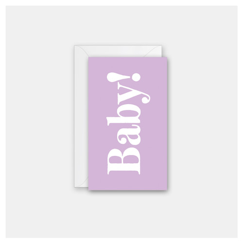 Baby Serif - Lilac - Set of 4 Mini Cards
