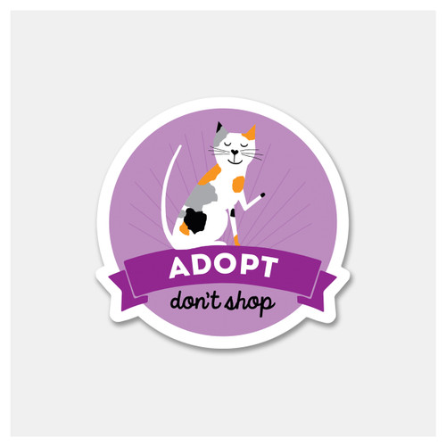 Cat Adoption Sticker