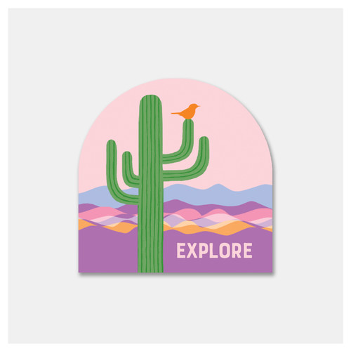 Cactus Explore Love Sticker