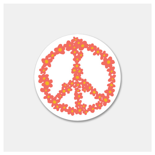 Daisy Peace Sign Sticker