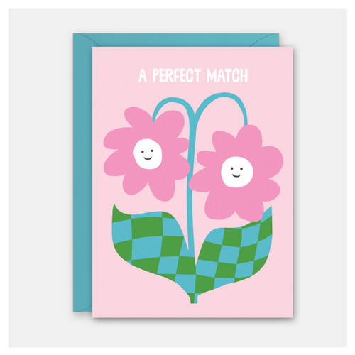 Perfect Match Wedding Card