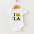 I CAT Los Angeles - Yellow Cat - Baby Bodysuit