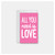 All You Need is Love - Set of 4 Mini Cards