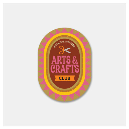 Arts & Crafts Club | Vinyl Sticker | Rock Scissor Paper