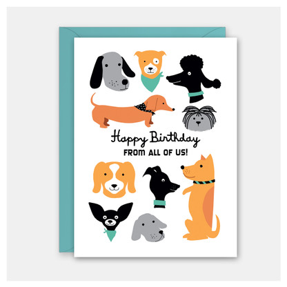 Dog Friends | Birthday Card | Rock Scissor Paper