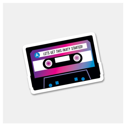 Mix Tape | Vinyl Sticker | Rock Scissor Paper