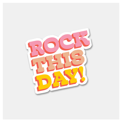 Rock This Day | Vinyl Sticker | Rock Scissor Paper