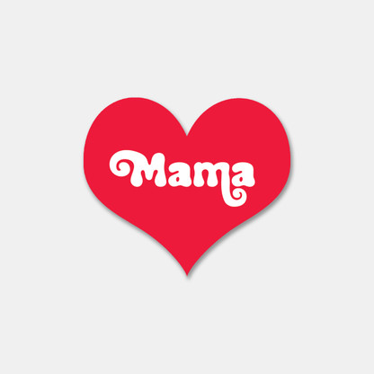なぁmamaページです Mama Heart | Vinyl Sticker | Rock Scissor Paper