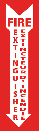 Bilingual Fire Extinguisher 3"x10" ED837