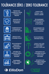 Bilingual LSR/ Tolérance zero 24"x36" ED873