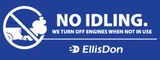 No Idling Bumper Sticker ED970