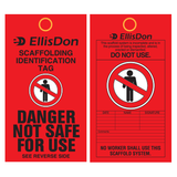 Red Danger Scaffolding Identification Tags ED516 