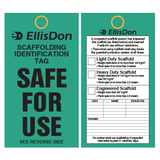 Green Safe Scaffolding Identification Tags ED517 