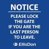 Notice Please Lock The Gate If You Are The Last Person To Leave 36" x 36" ED591. **Prices As Low As $34.50 ea.** 