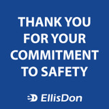 Thank You For You Commitment To Safety 48" x 48" ED602. **Prices As Low As $65.25 ea.**