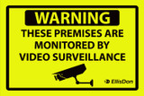 Warning | Monitored By Video Surveillance 24" x 16" ED637. **Prices As Low As $9.95 ea.** 