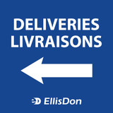 Bilingual Deliveries (Left Arrow) 36" x 36" ED706. **Prices As Low As $34.50 ea.**