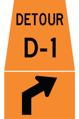 TC-10E (L/R) 45 cm x45 cm/ 30 cm x45 cm Reflective Plywood Sign 