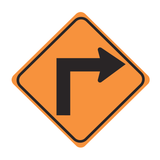 RWT063 TC-16a (L/R) 60x60 cm Reflective Plywood Sign 