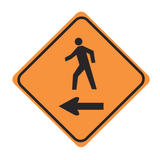 RWT078 TC-40 (L/R) 45 x 45 cm Reflective Plywood Sign 