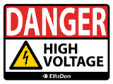 Danger High Voltage 24" x 18" ED628. **Prices As Low As $9.95 ea.**