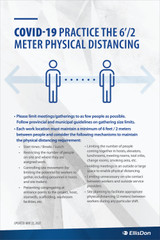 Practice the 6ft/2 Meter Physical Distancing 24"x36" ED-Covid19-04. **Prices As Low As $23.95 ea.** 