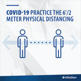 Practice the 6ft/2 Meter Physical Distancing 24"x24" ED-Covid19-06. **Prices As Low As $15.50 ea.** 