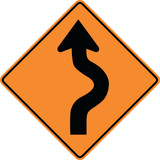 TC-109 (L/R) 90x90 cm Reflective Plywood Sign 