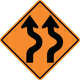 TC-9 (2) (L/R) 90x90 cm Reflective Plywood Sign 