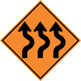 TC-9 (3) (L/R) 120x120 cm Reflective Plywood Sign