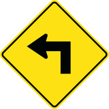 RWT155 WA-101 (L/R) 75x75 cm Reflective Aluminum Sign 