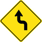 RWT158 WA-104 (L/R) 75x75 cm Reflective Aluminum Sign 