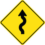 RWT160 WA-106 (L/R) 75x75 cm Reflective Aluminum Sign