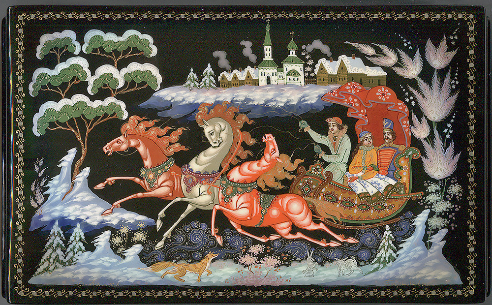 Winter Time by Blintsova | Palekh Lacquer Box