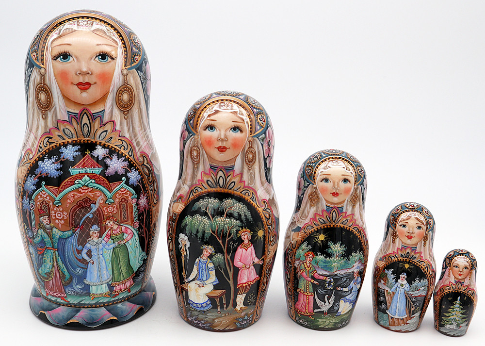 Snow Maiden by Nasonova - SOLD | Unique Museum Quality Matryoshka Doll