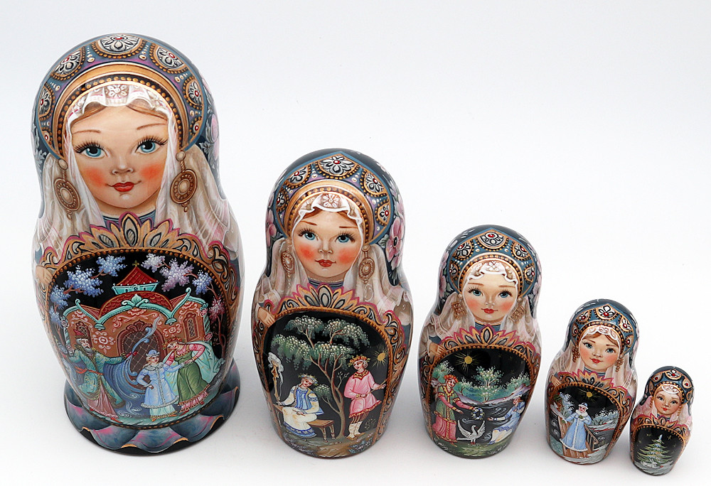 Snow Maiden by Nasonova - SOLD | Unique Museum Quality Matryoshka Doll