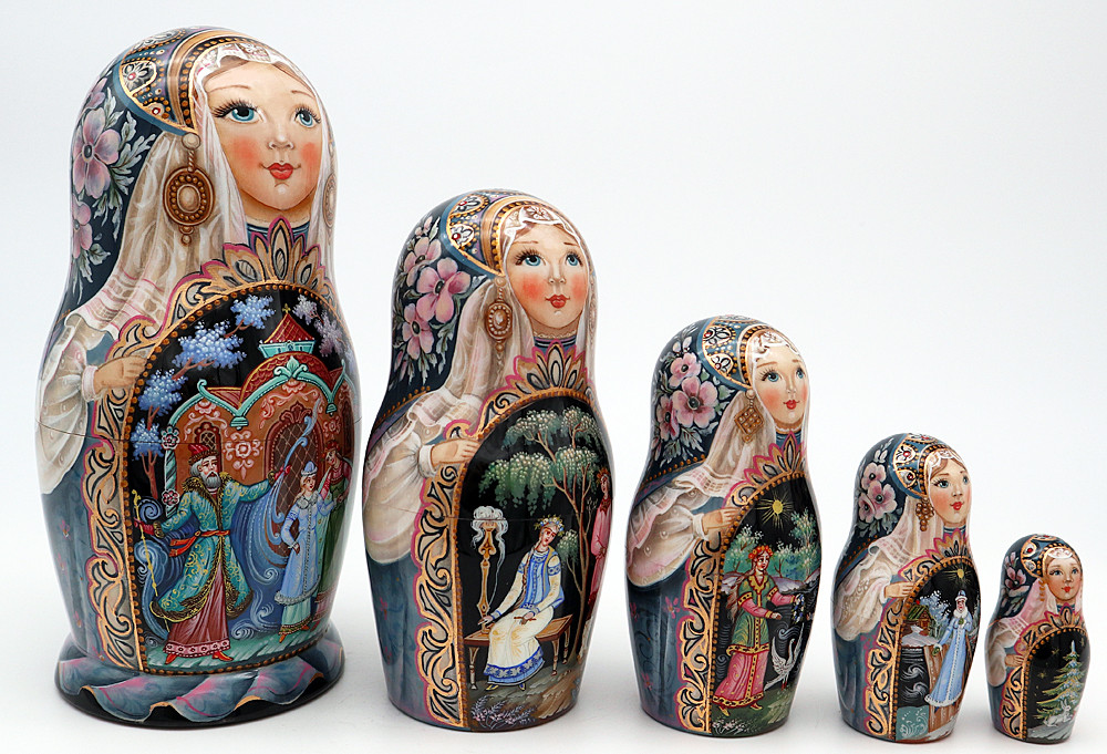 Snow Maiden by Nasonova - SOLD | Unique Museum Quality Matryoshka Doll