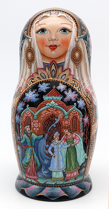 Snow Maiden by Nasonova - SOLD | Unique Museum Quality Matryoshka Doll
