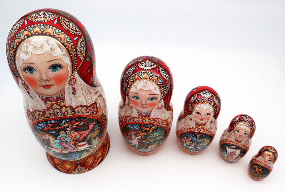 Magic Pike by Nasonova | Unique Museum Quality Matryoshka Doll