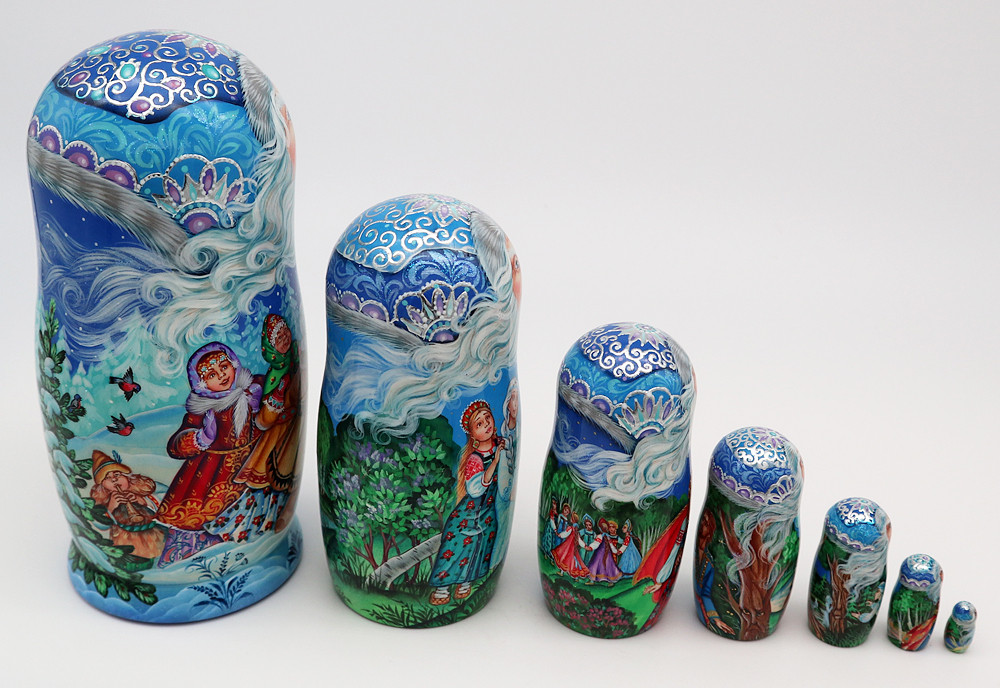 Snow Maiden by Olga Sukhovei | Unique Museum Quality Matryoshka Doll