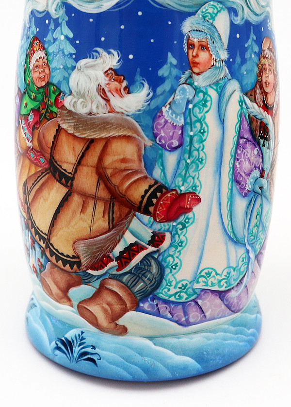 ロシア雑貨☆イコンマトリョーシカ雪娘スネグラーチカThe  Maiden Snow Maiden by Olga Sukhovei | Unique Museum Quality Matryoshka Doll