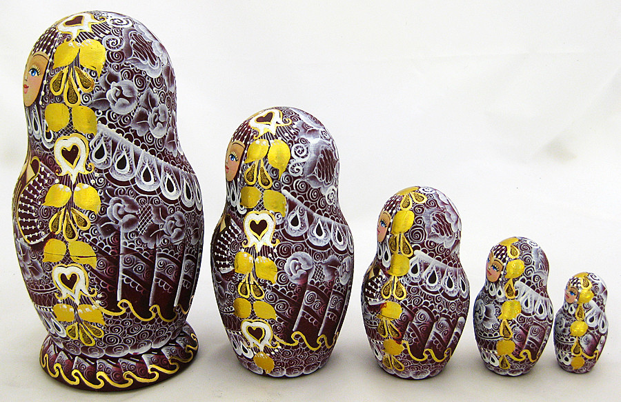 Golden Princess | Unique Museum Quality Matryoshka Doll
