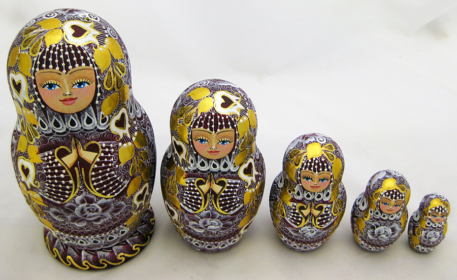 Golden Princess | Unique Museum Quality Matryoshka Doll