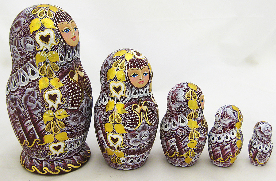 Golden Princess | Unique Museum Quality Matryoshka Doll
