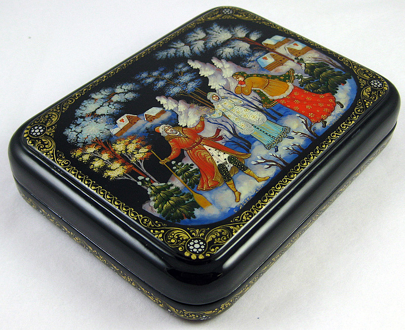 Snow Maiden by Supoeva | Palekh Lacquer Box