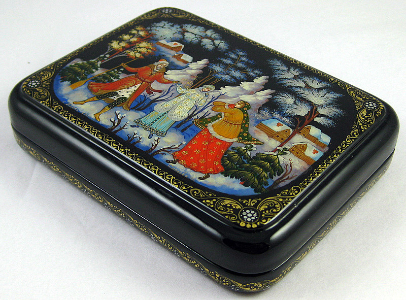 Snow Maiden by Supoeva | Palekh Lacquer Box