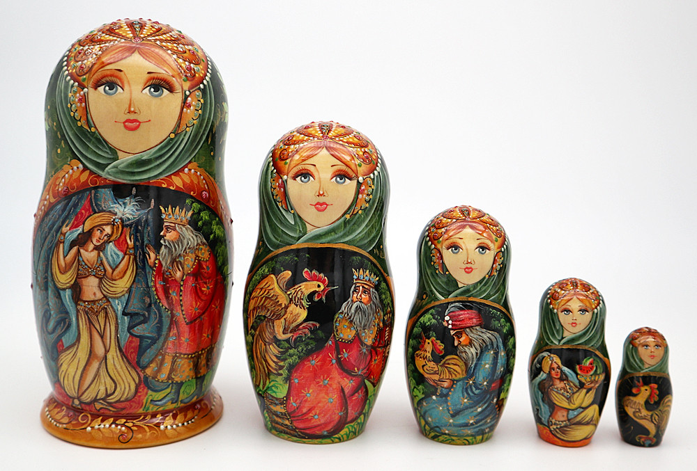 Golden Cockerel 5 Piece Nesting Doll