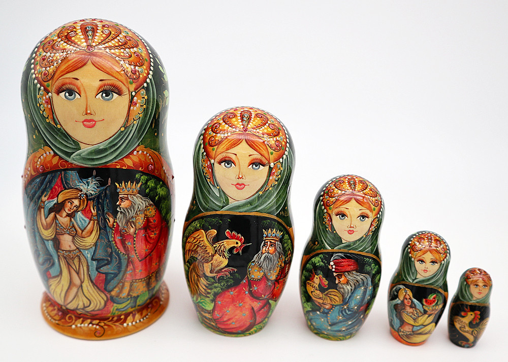 Golden Cockerel 5 Piece Nesting Doll