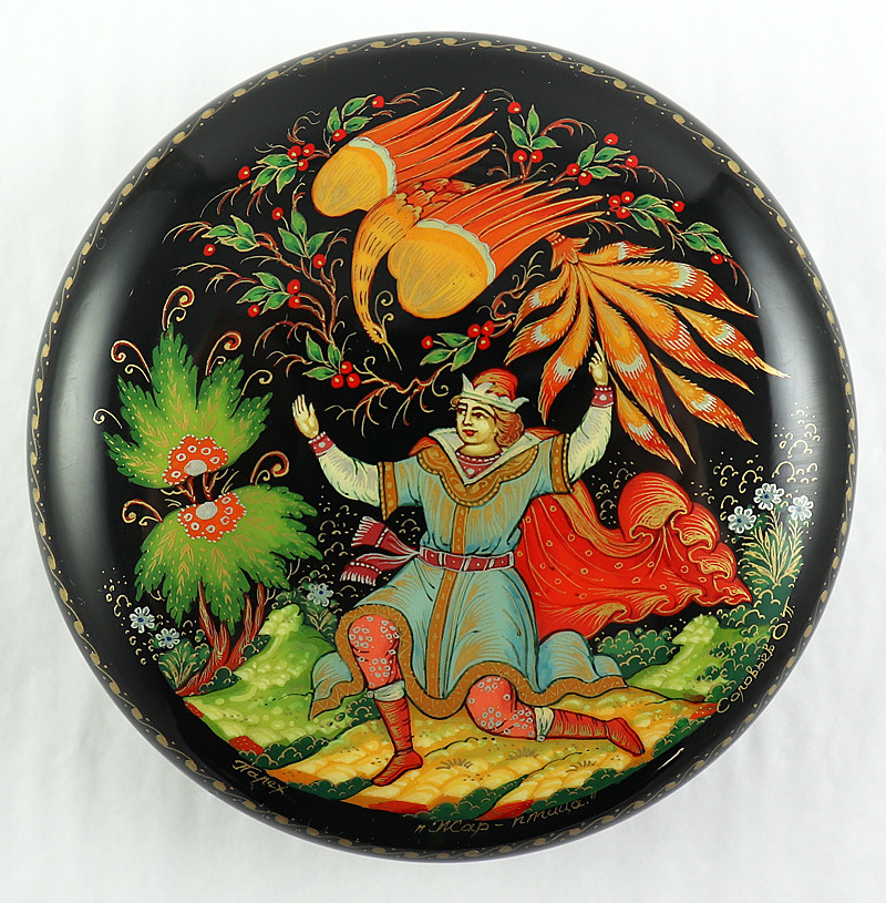 Russian Lacquer Box - Ivan and Firebird