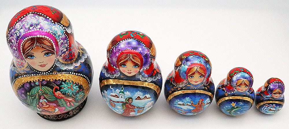Frog Princess 5 Piece | Fine Art Matryoshka Nesting Doll